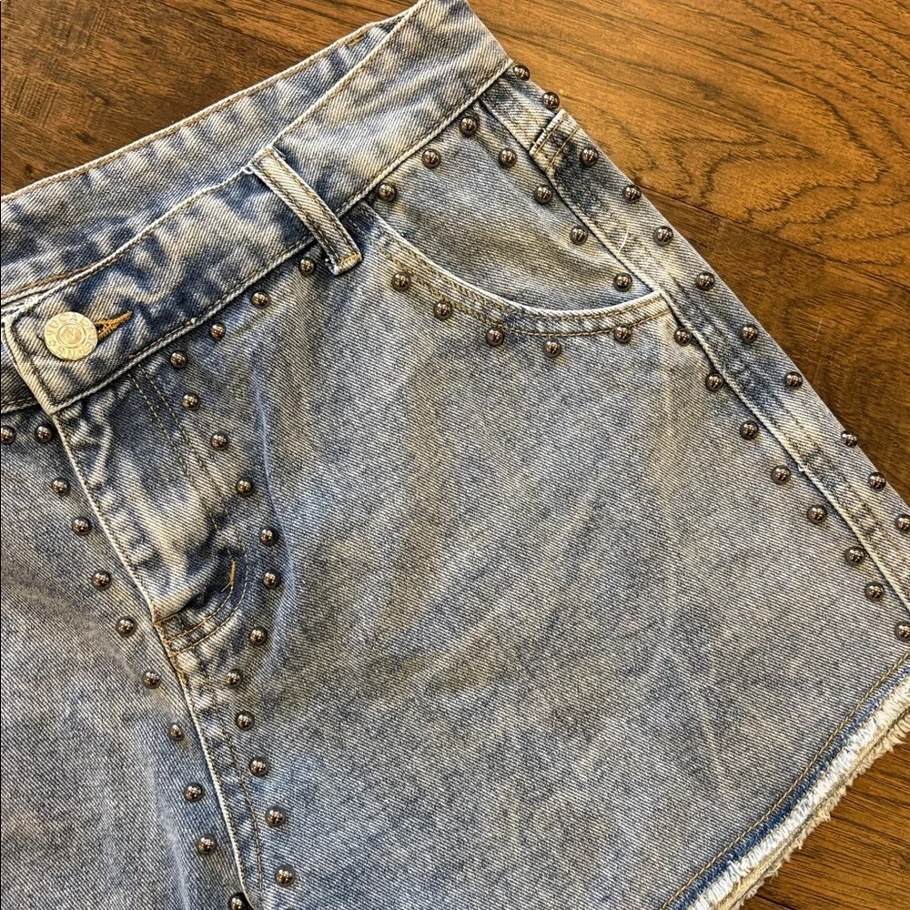 Vocal USA Studded Denim Shorts Jean